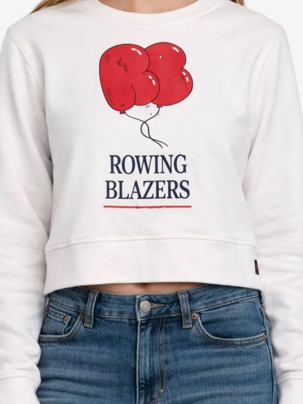 Rowing Blazers Princess Diana Balloons Cropped Sweatshirt S